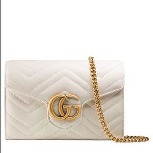 SOLD Gucci GG Marmont White Mini Bag /